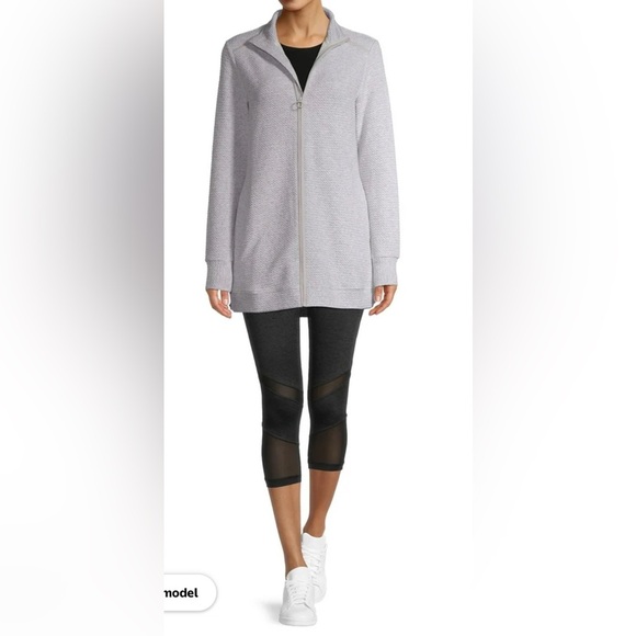Avia Jackets & Blazers - AVÍA women’s light gray OTTOMAN TUNIC JACKET